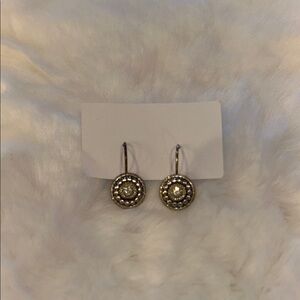 Source Unknown Silver,Gold, and rhinestone Tone Earrings